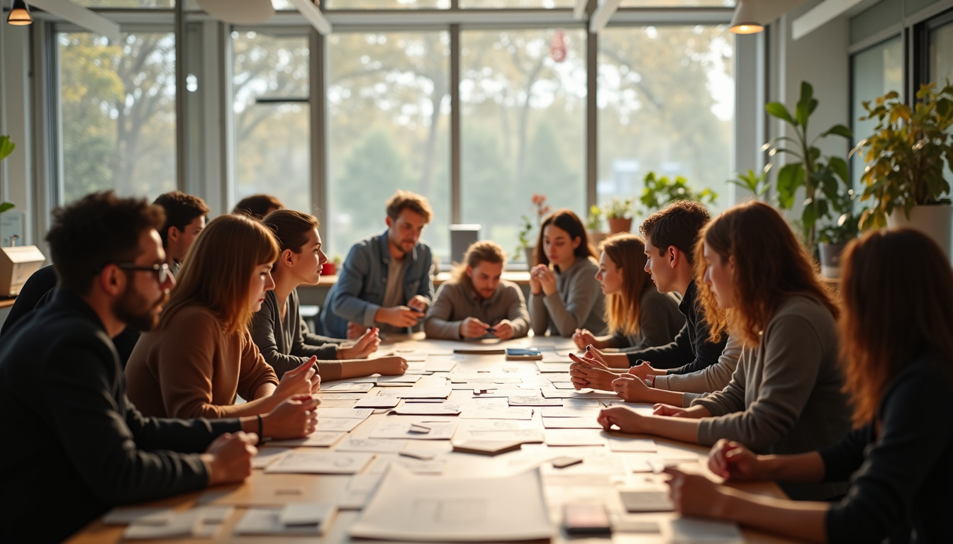 Atelier de co-construction en cours au Tuba de Mulhouse avec participants autour d