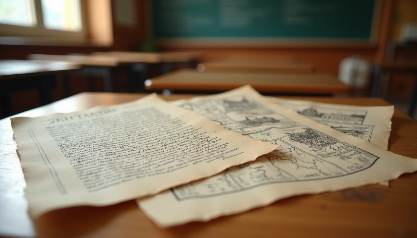 Exemples de documents historiques utilisés pour une évaluation en CM2