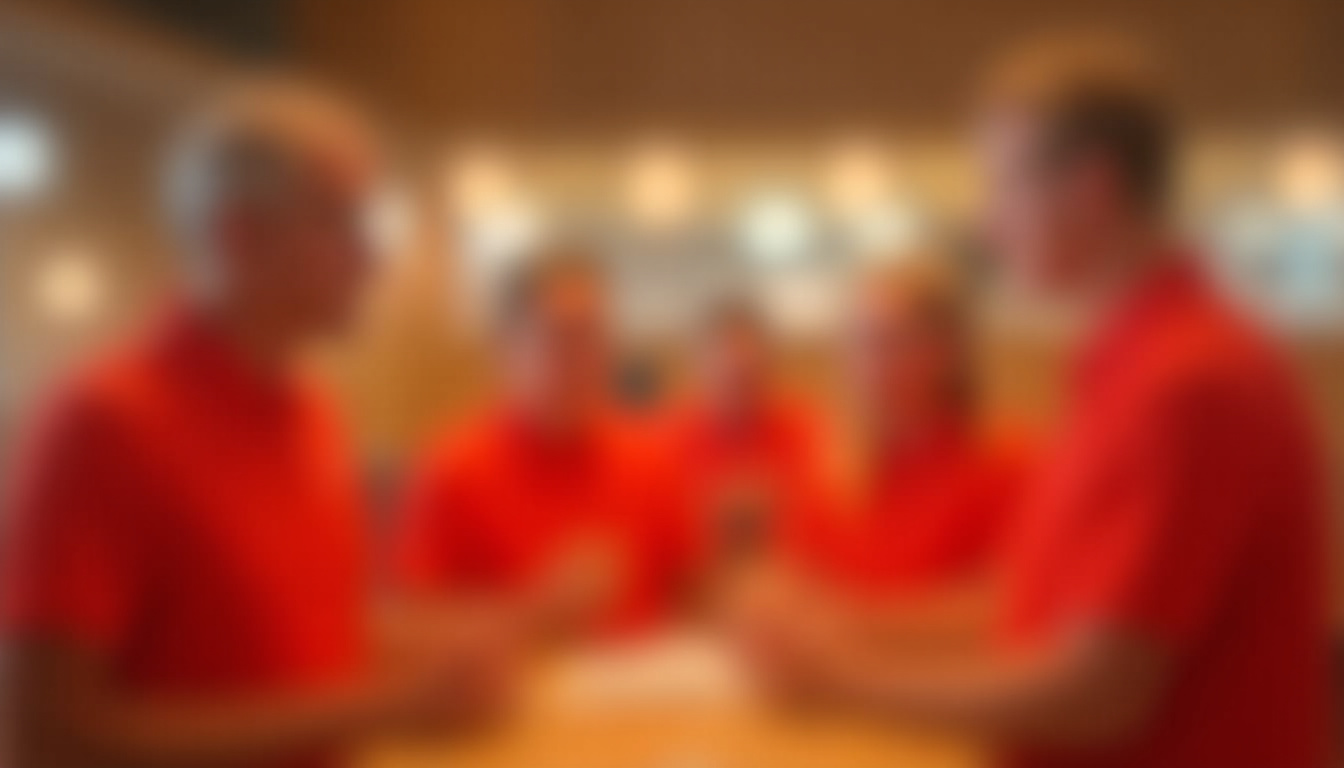 Un groupe d’équipiers assiste à une formation en petit comité dans un espace dédié du restaurant