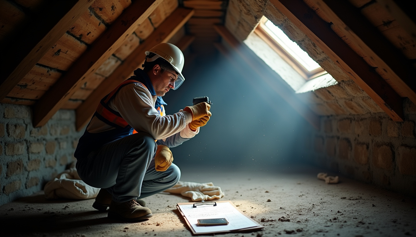 Audit énergétique en cours dans une maison ancienne
