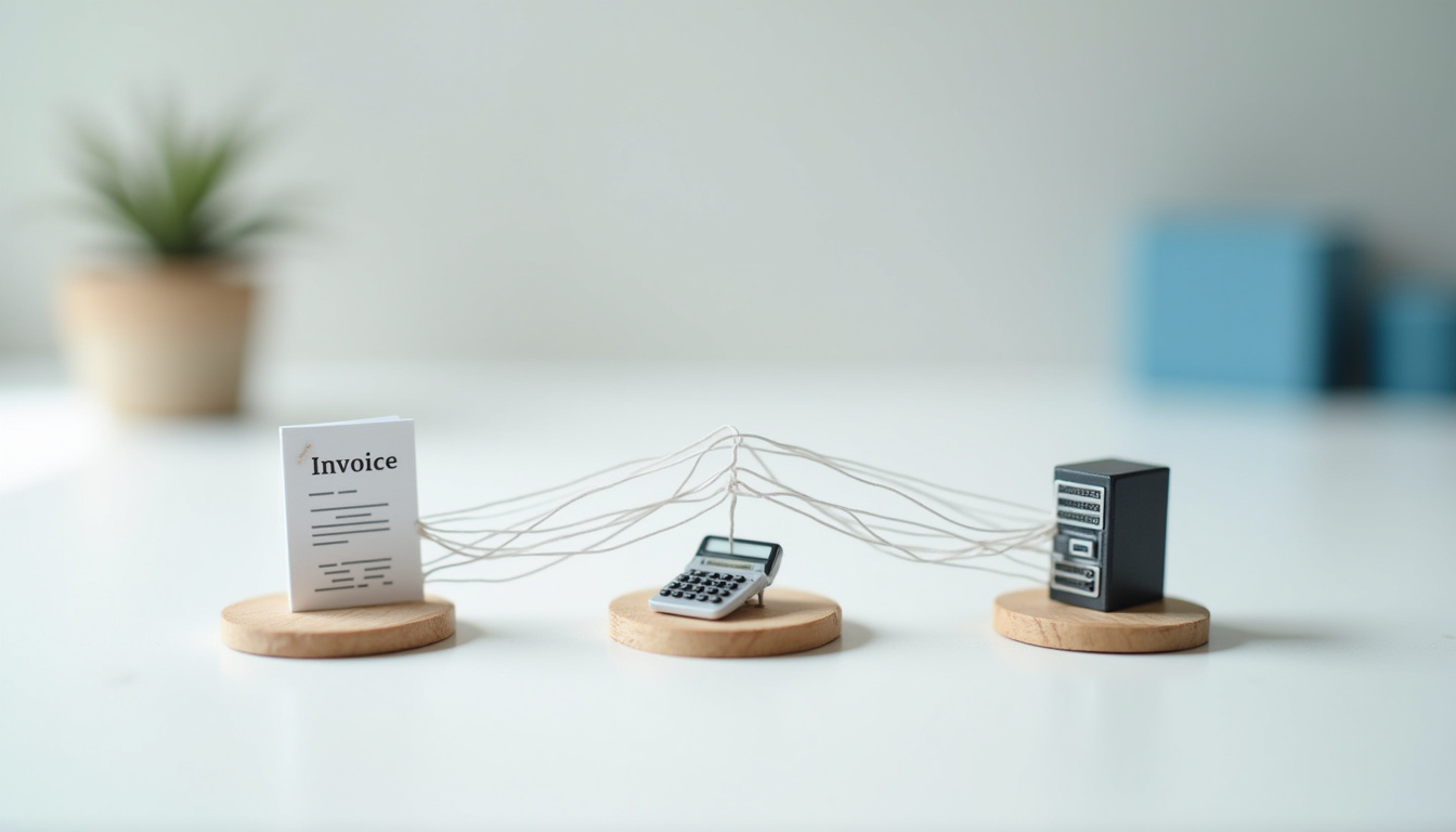 Schéma illustrant la structure d'une e-facture électronique et son intégration dans un flux comptable automatisé