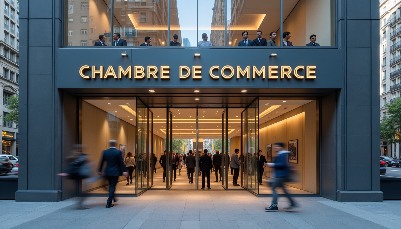 Bâtiment d'une chambre de commerce en centre-ville