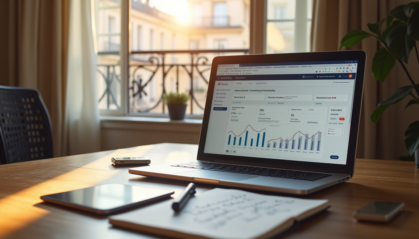 Freelance consultant son compte formation sur un ordinateur à Paris